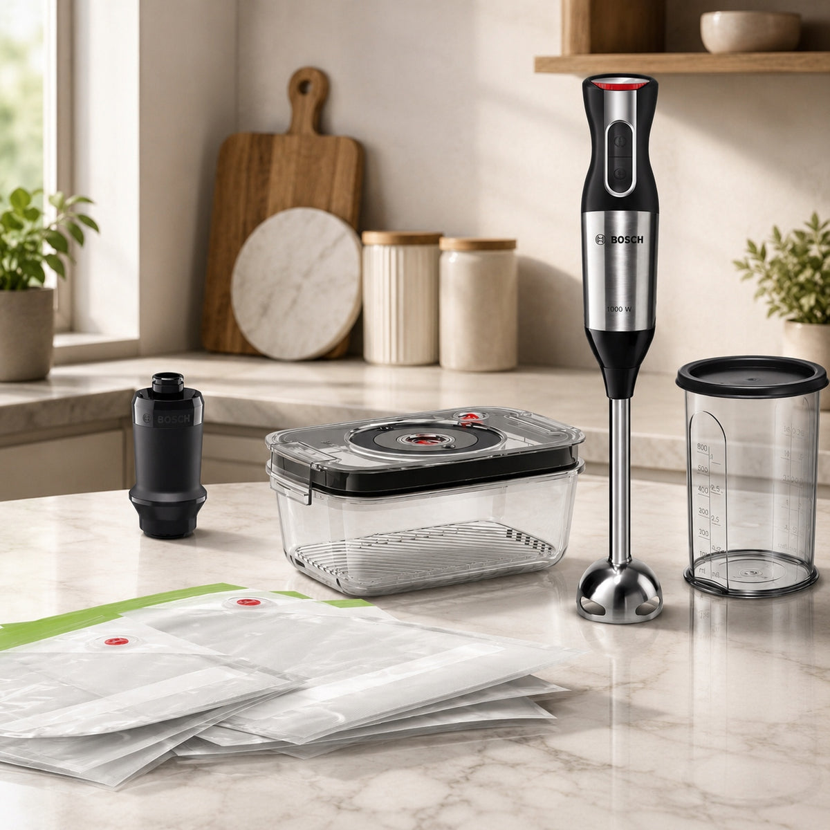 Hand blender BOSCH Ergomixx MS6CM61V2 1000W turbo vacuum packaging Packaging status original