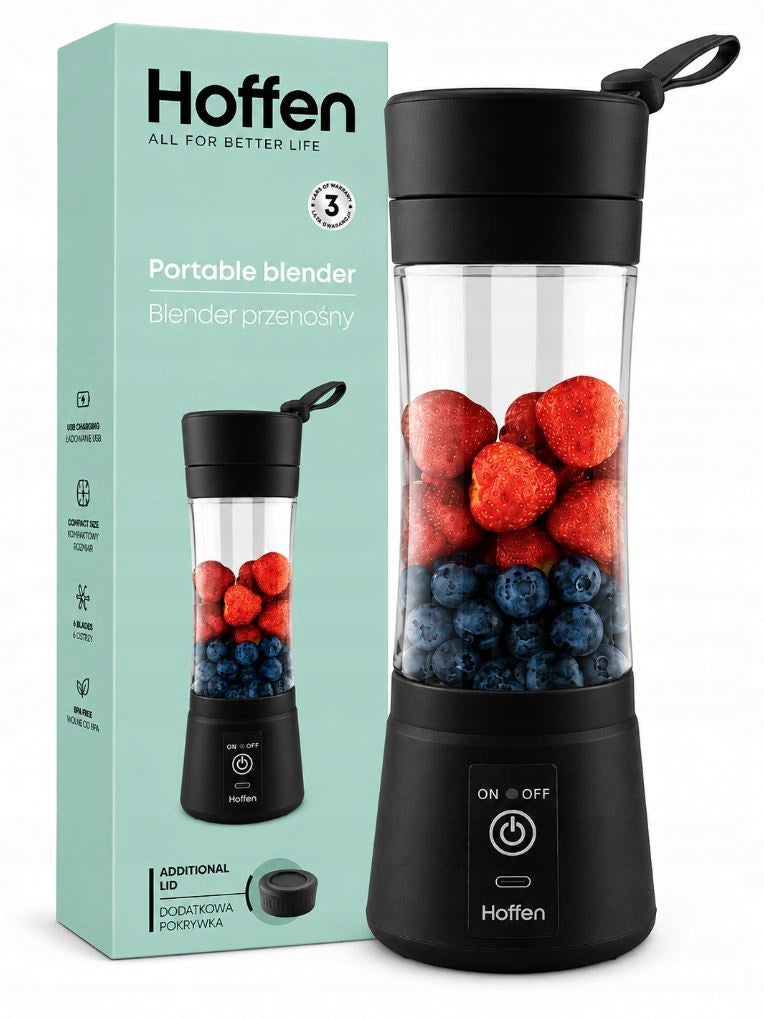 Hand blender Hoffen PB-6081-2 65 W black portable 300 ml