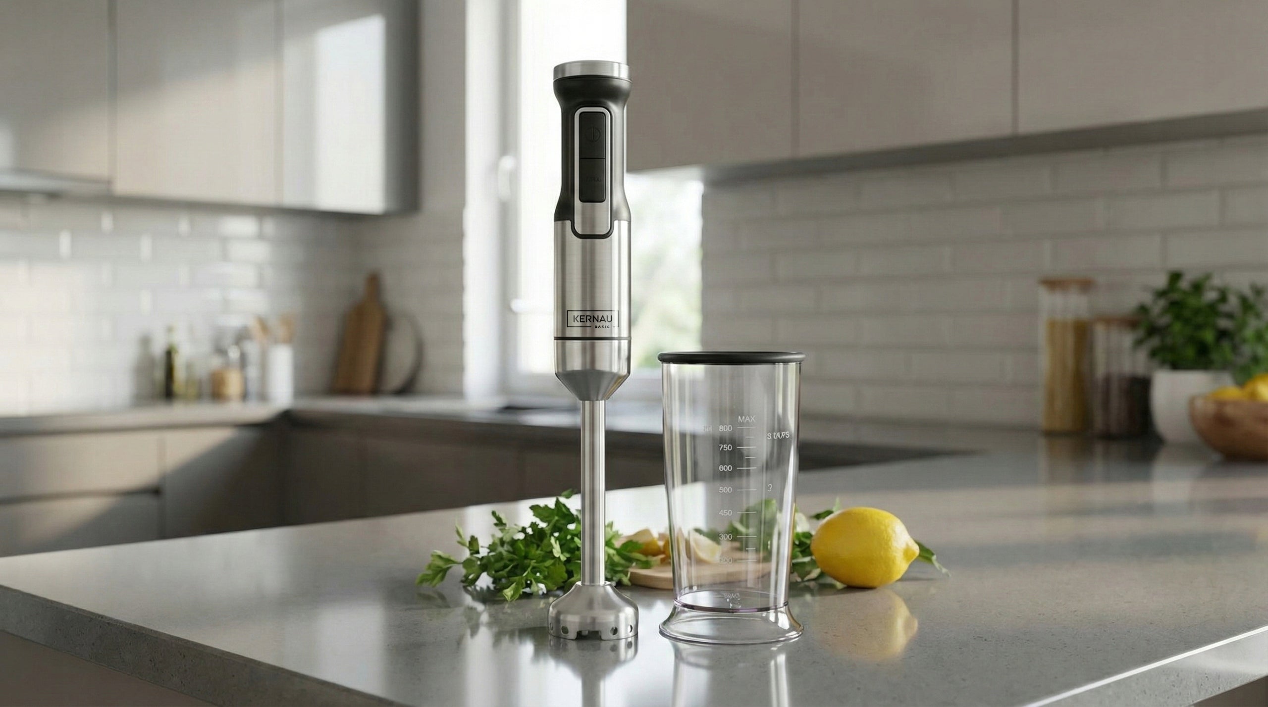 Hand blender Kernau BKHB 801 MS POWERFUL 800W TURBO Rotation adjustment Dominant color silver