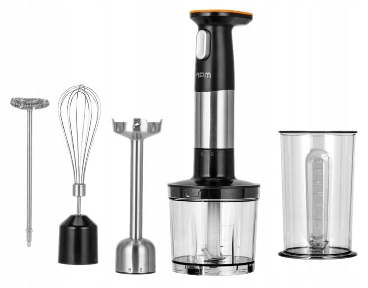 Hand blender MPM set GoFree CMBL-01 Black and silver