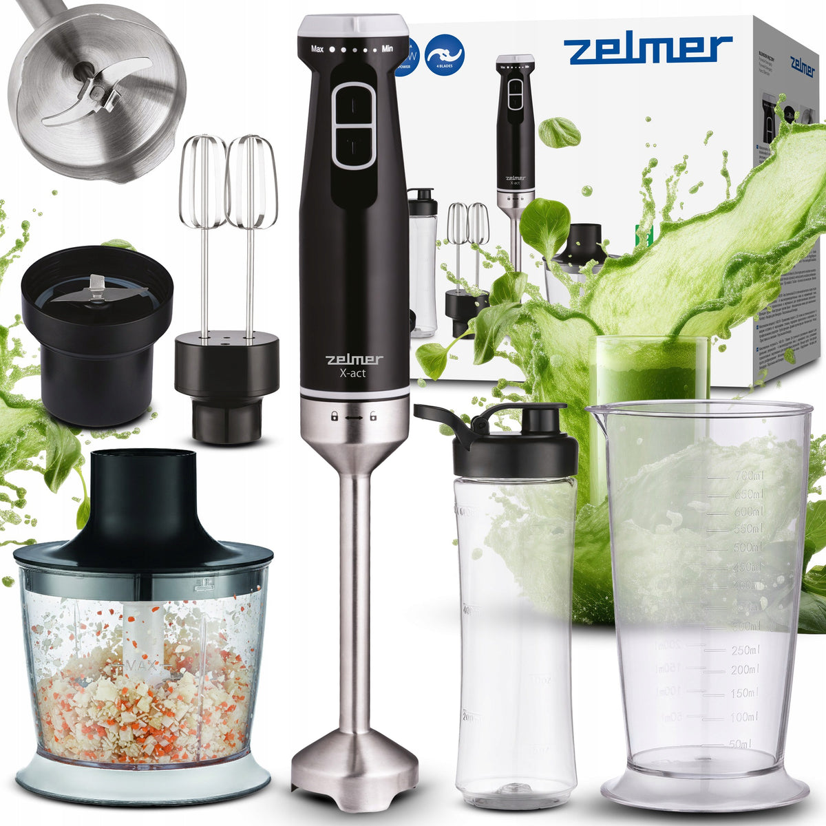 Hand blender Zelmer ZHB4643 X-act black-silver