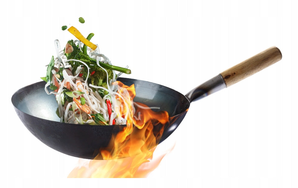 Hand-forged carbon steel wok 12' (30cm)
