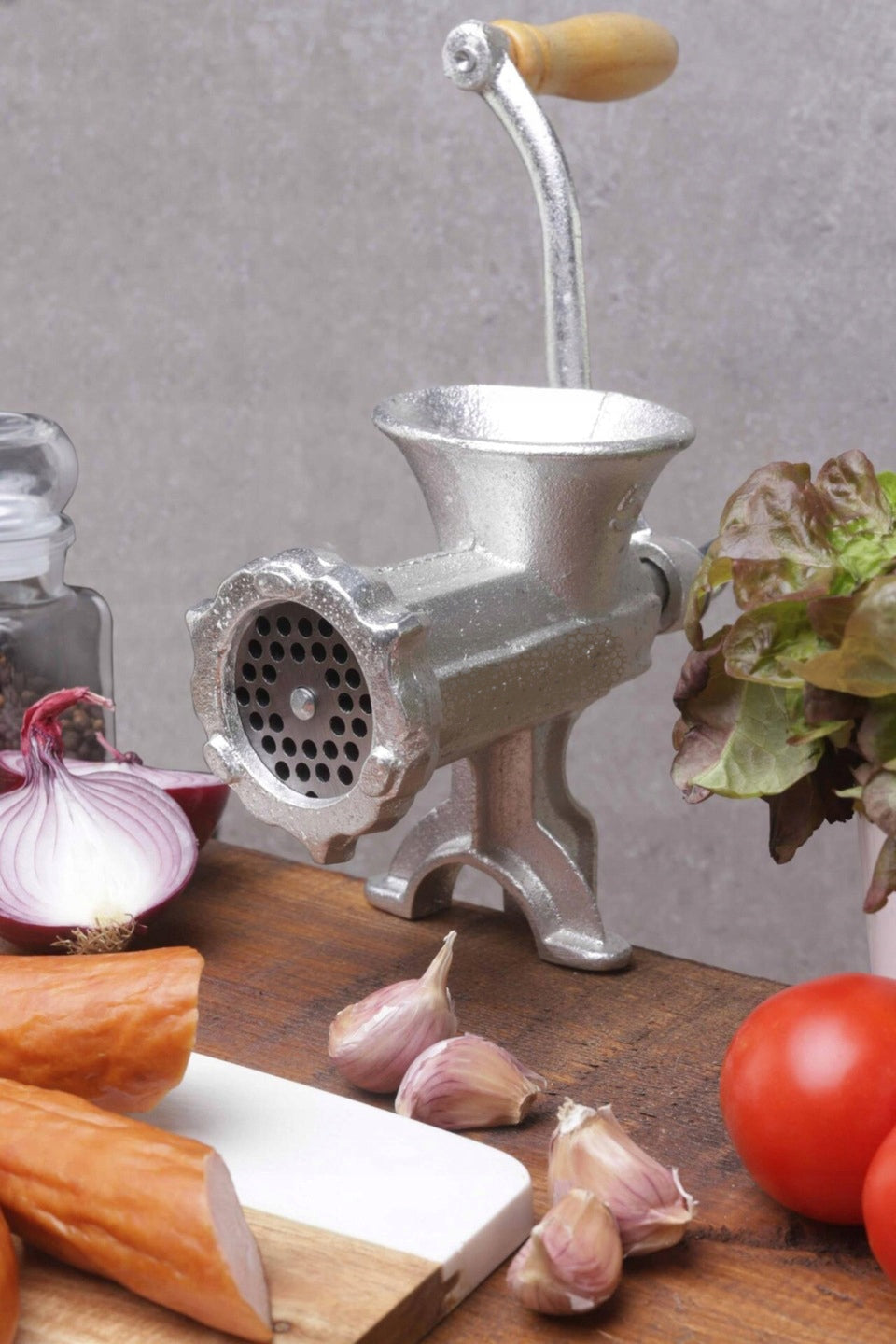 Hand grinder For grinding meat cast iron funnel strainer stuffer No. 8 Manufacturer code BR2508N3