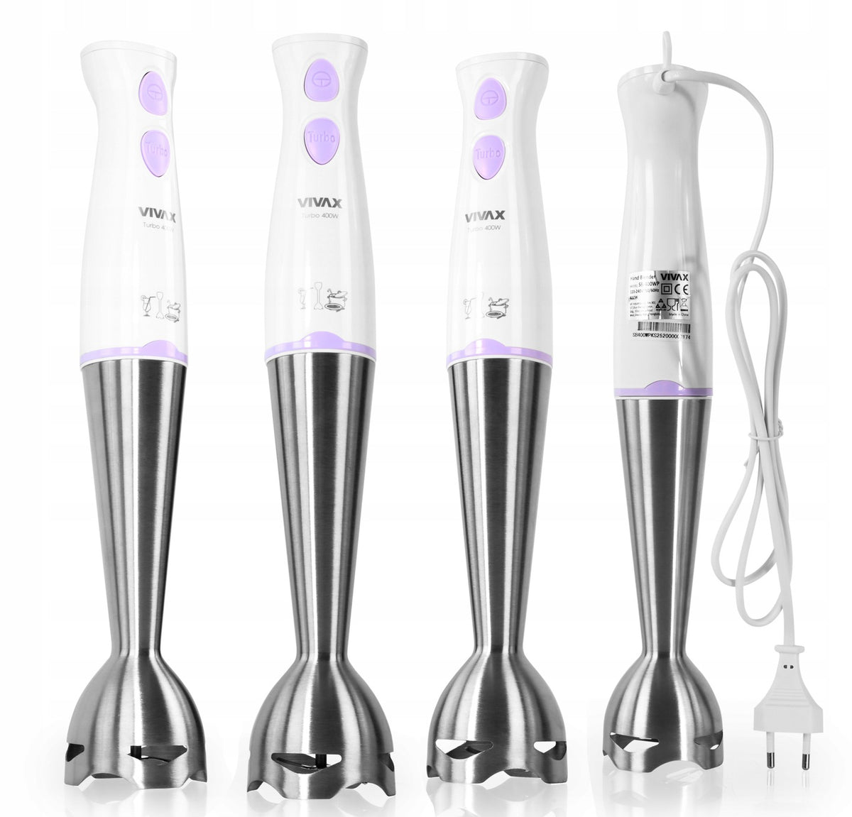 Hand mixer Vivax SB-400WP 400 W white Manufacturer code SB-400WP