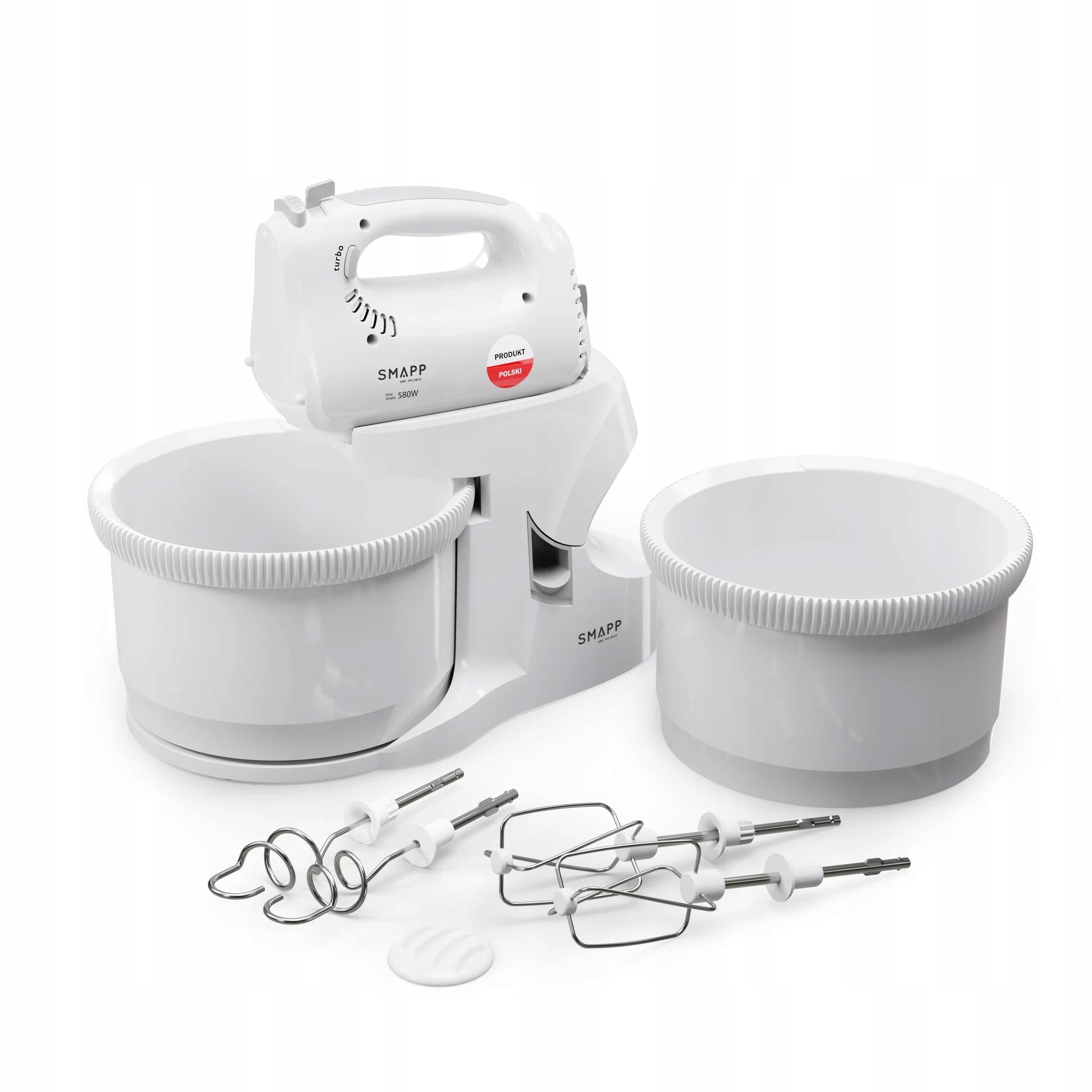 Hand mixer with two bowls 451.66 SMAPP Zelmotor 3,3L 580W white Packaging status original