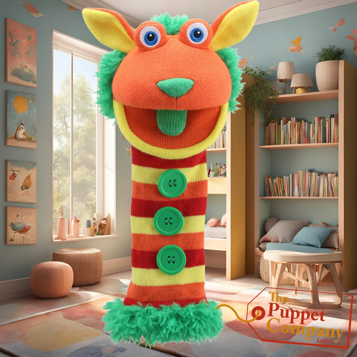 Hand puppet for developing imagination speech and SOX emotions Packaging status original