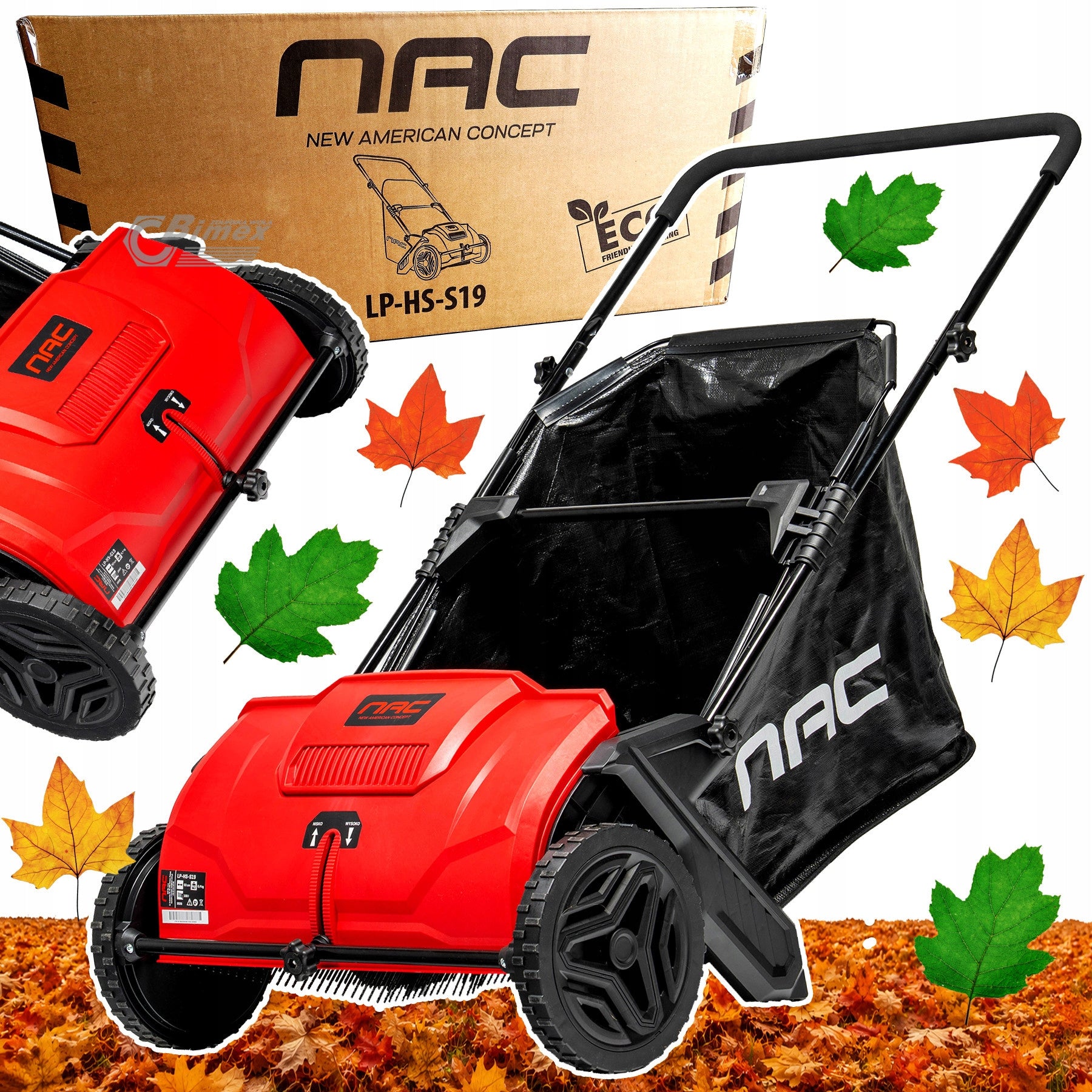 Hand sweeper leaf picker NAC LP-HS-S19 53cm 100l