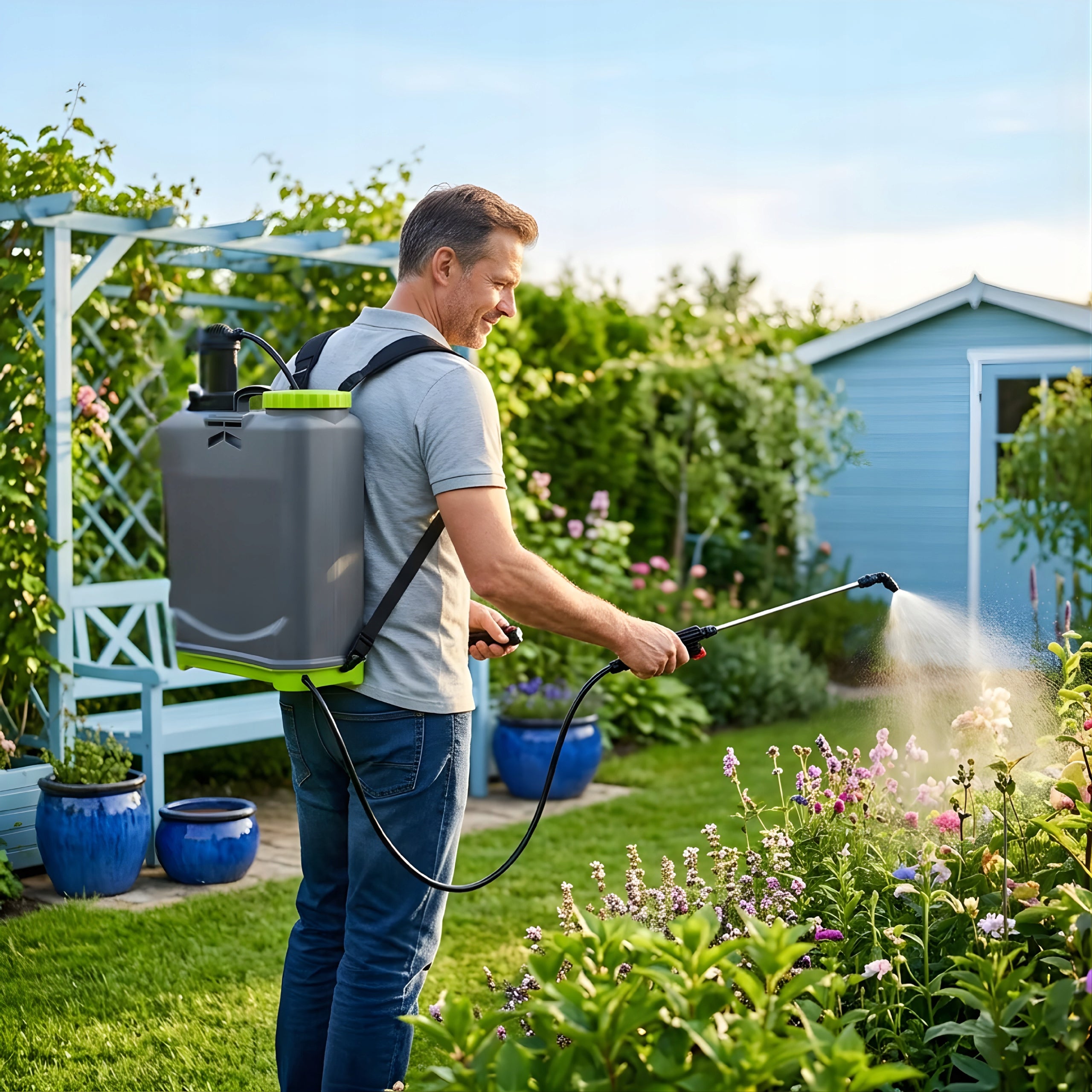 Handheld Backpack Sprayer 20 L Lance Telescopic Garden Sprayer Packaging status original