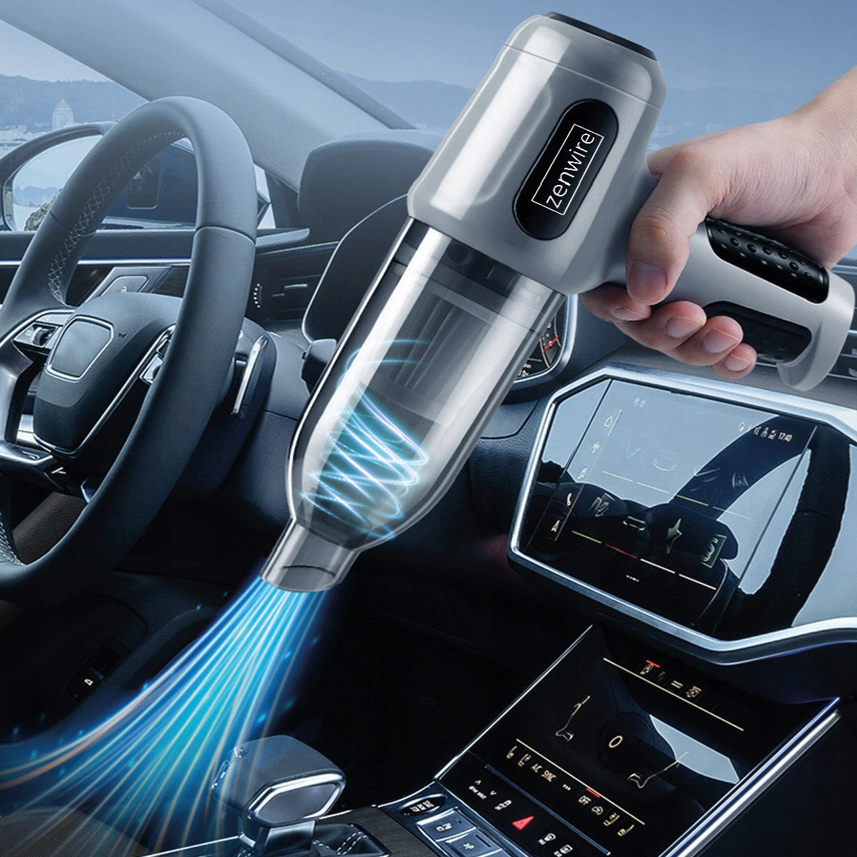 Handheld Car Vacuum Cleaner Wireless 2in1 Compressed Air Blower Packaging status original