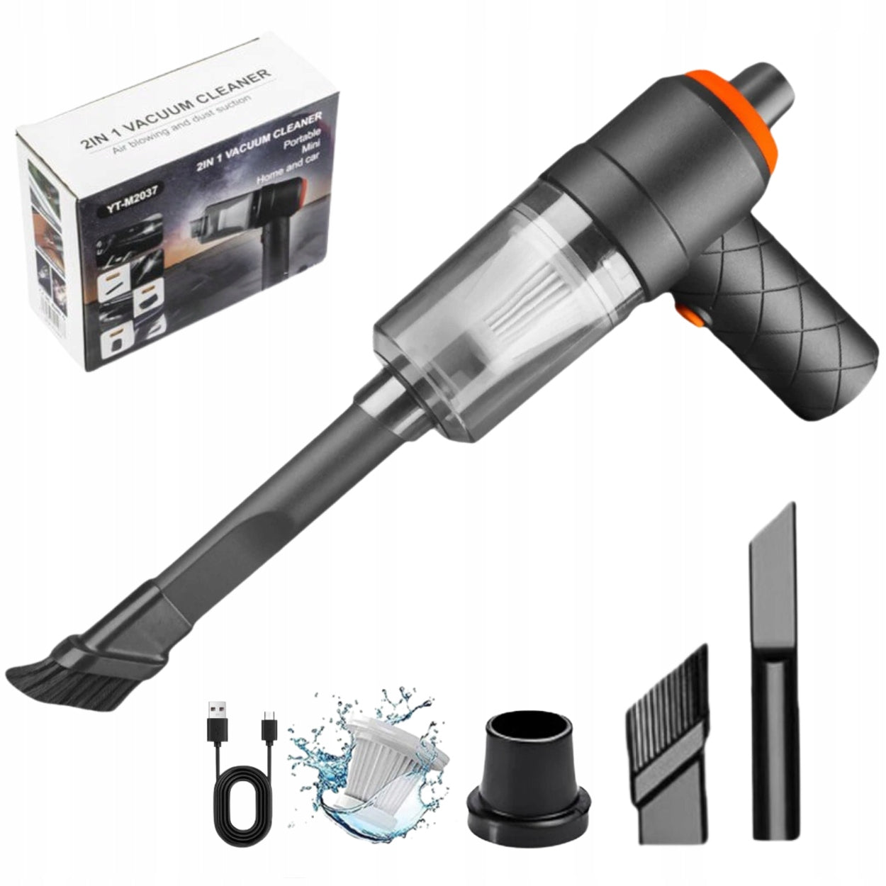 Handheld Car Vacuum Cleaner Wireless FOR CAR HOME OFFICE 2 in1 Blower