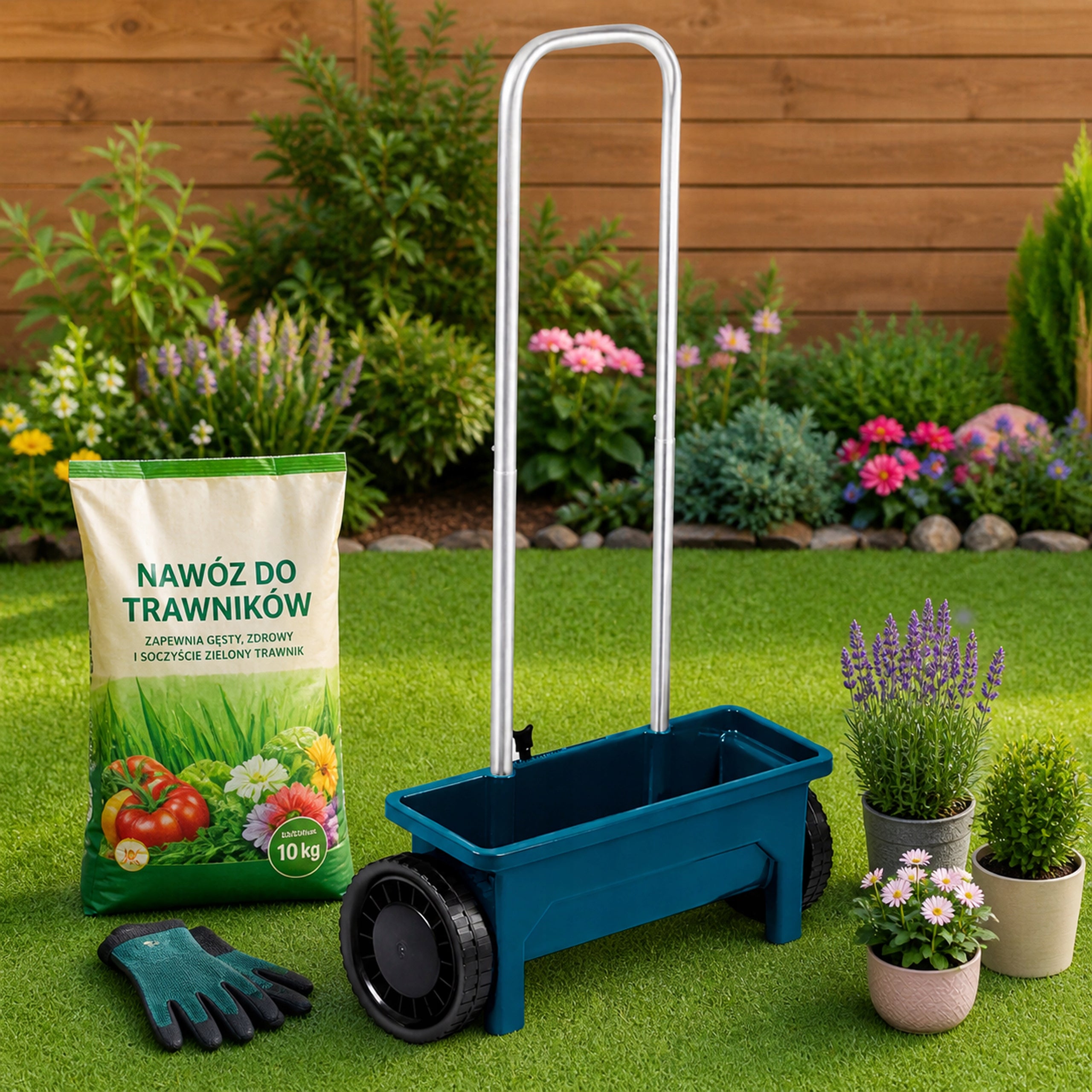 Handheld Garden Seed Spreader Grass Seed Spreader Salt Sand Fertilizer 12L Customs tariff code 84323100