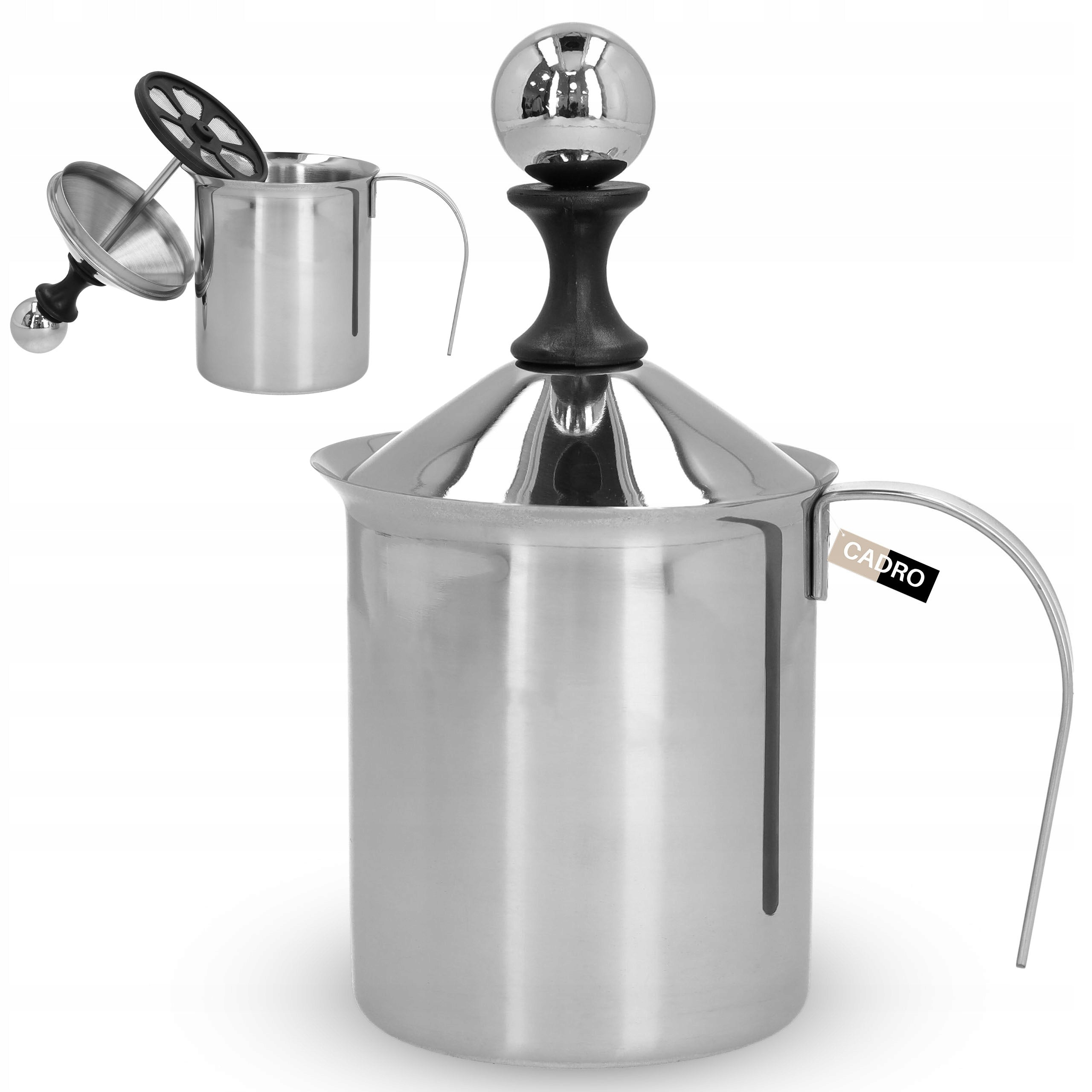 Handheld Milk frother beater stainless steel pot 400ml