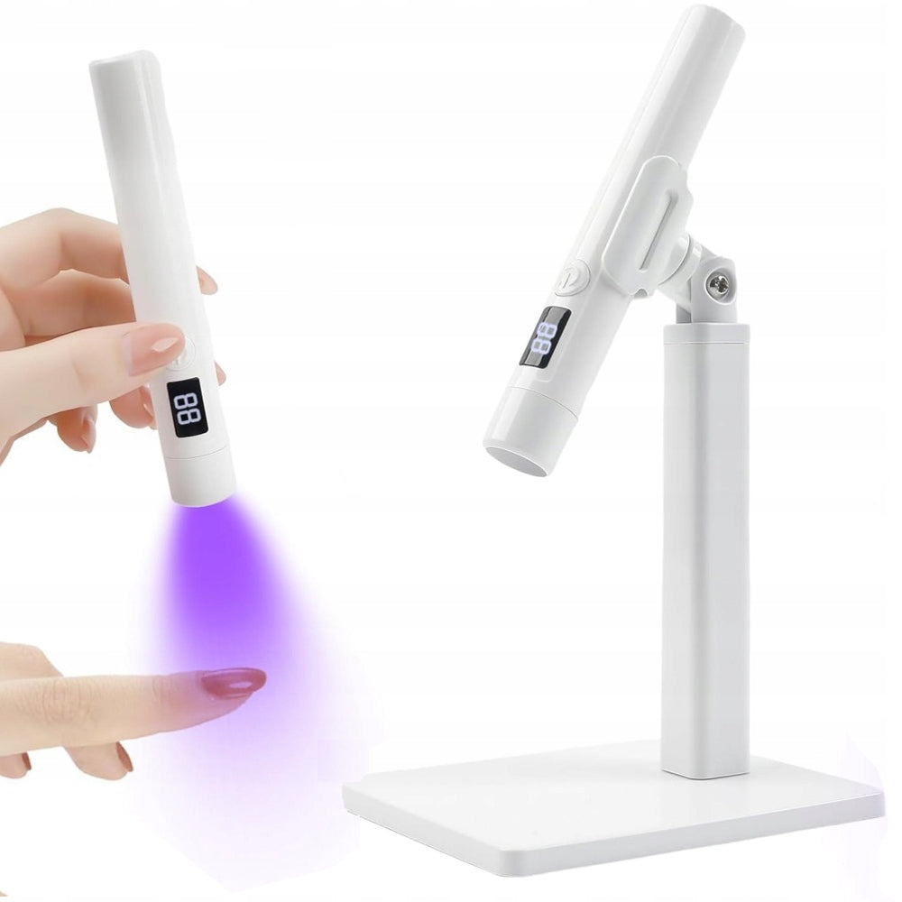 Handheld Nail Lamp with Tripod Portable Wireless Dryer for Manicure