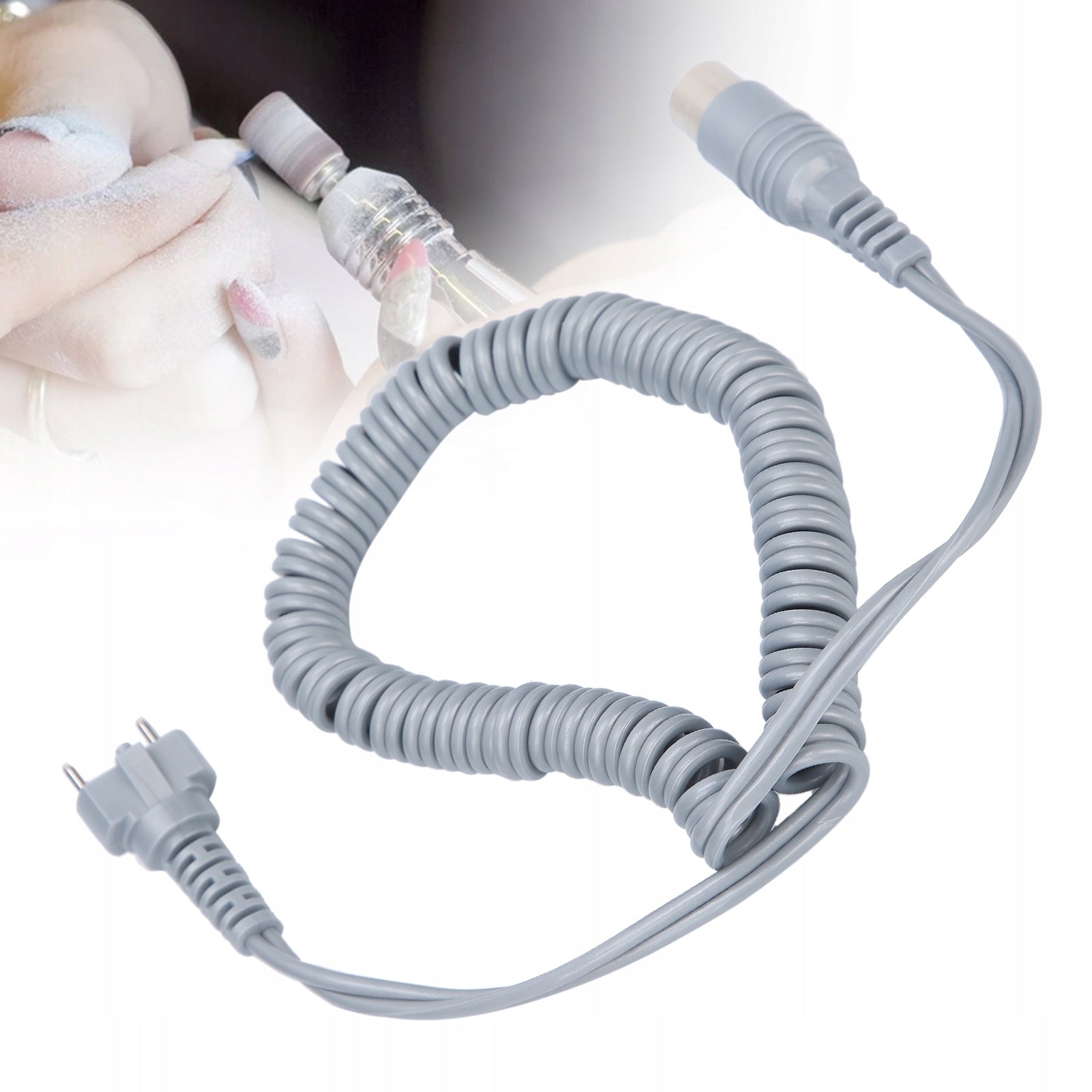 Handheld Nail Milling Machine with Power Cord Grey Color gray