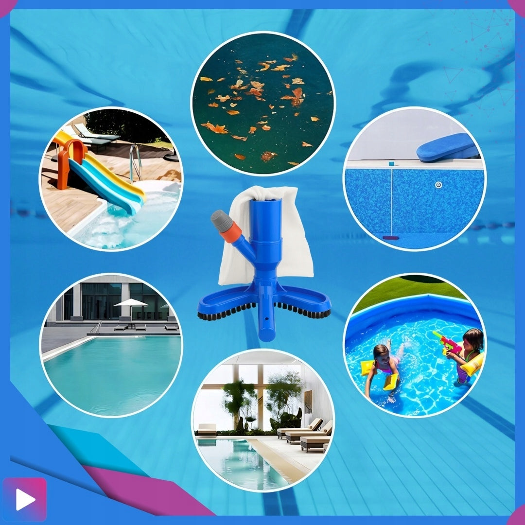 Handheld Pool Vacuum Cleaner with Pool Bottom Cleaning Brush Set Manufacturer code Odkurzacz basenowy Szczotka