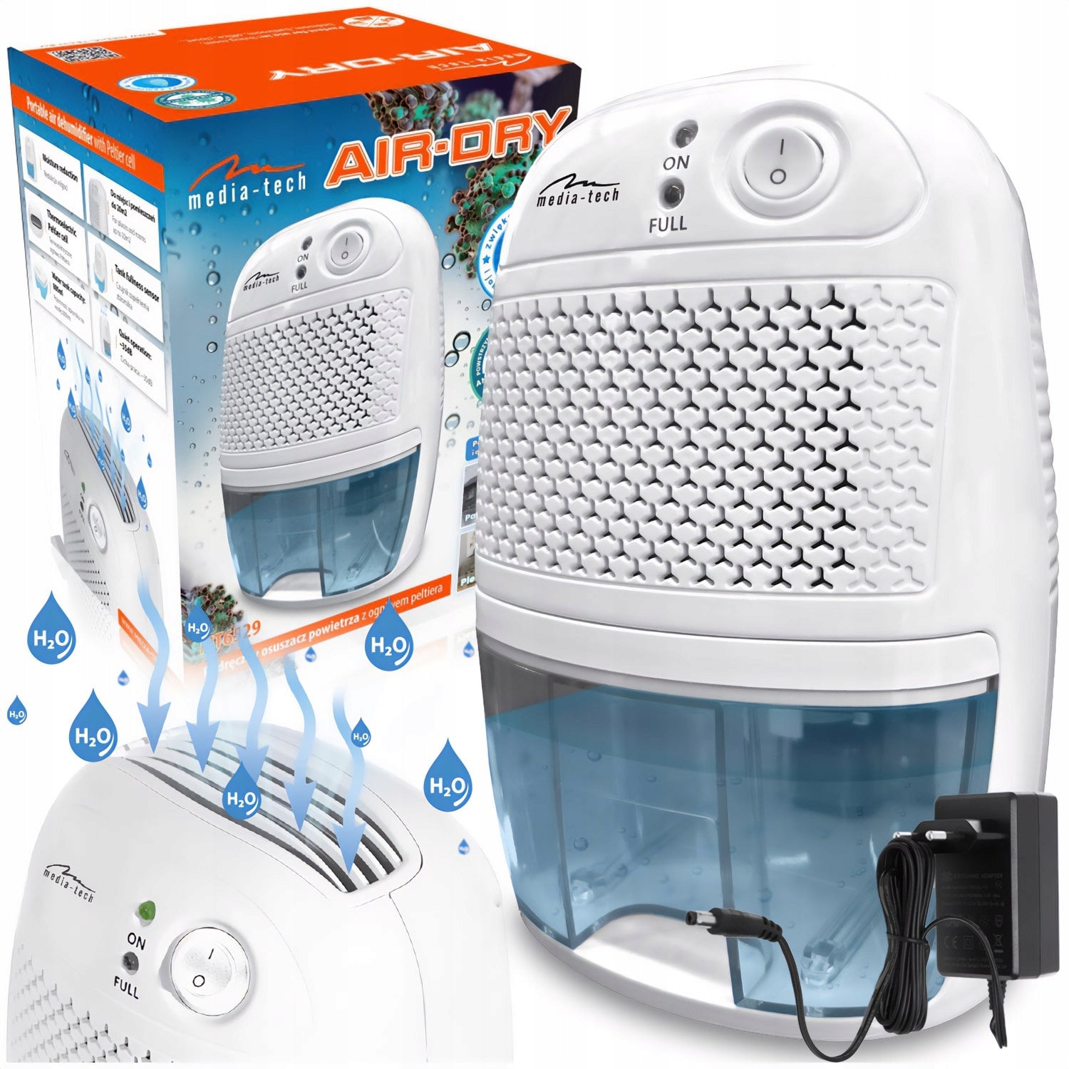 Handheld dehumidifier Media-Tech MT6529 tank 800ml 23W