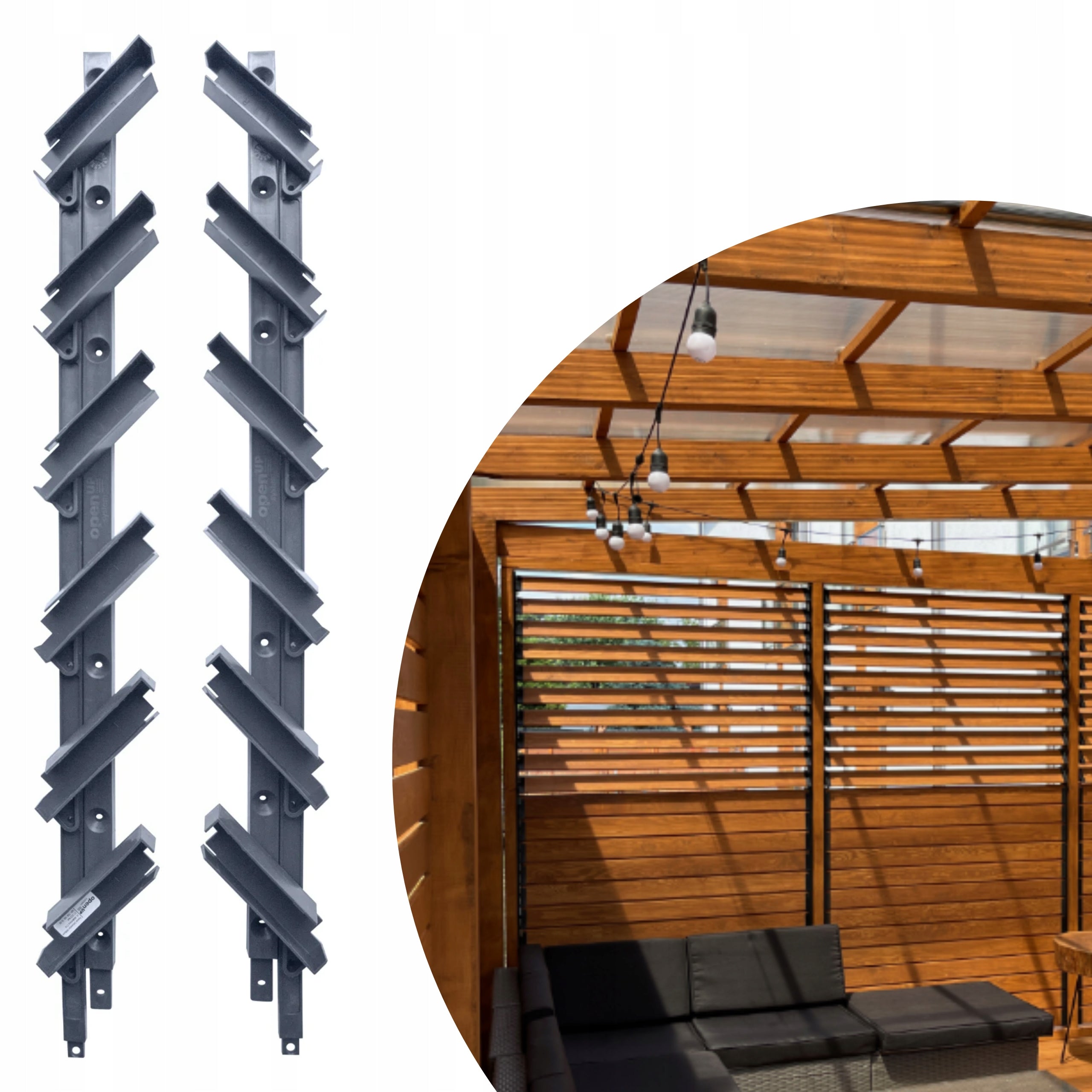 Handles Blinds Movable Outdoor Terrace Boards ANTHRACITE (RAL 7016)