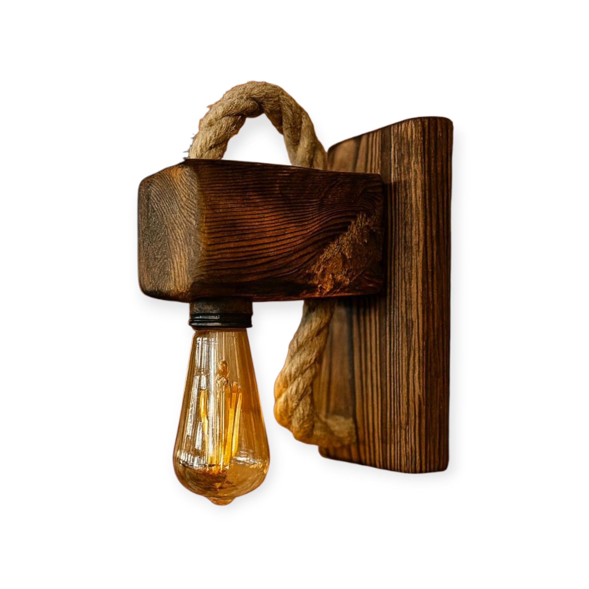 Handmade Wooden Wall Lamp OldBlockS