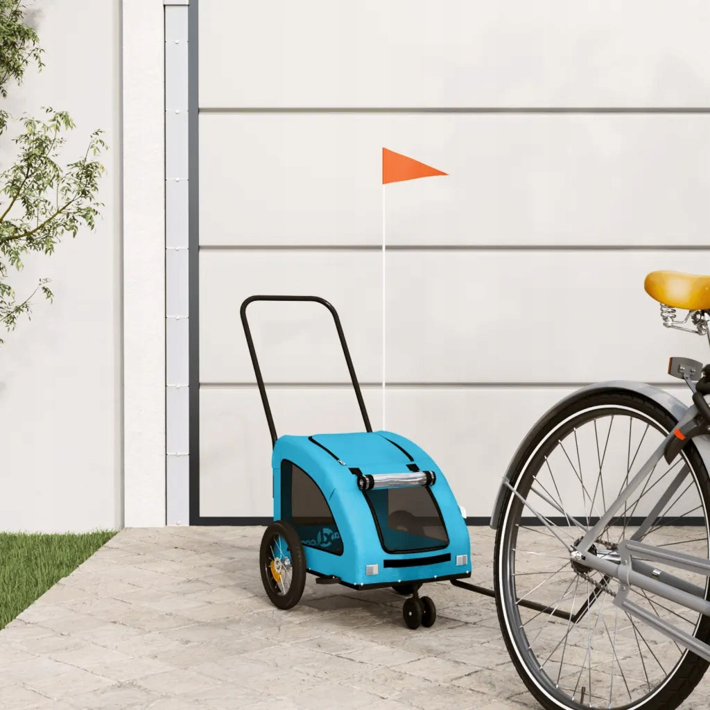 Handy Pet Trailer for Bicycles, Blue, 125x52x53 cm, Iron Brand no brand