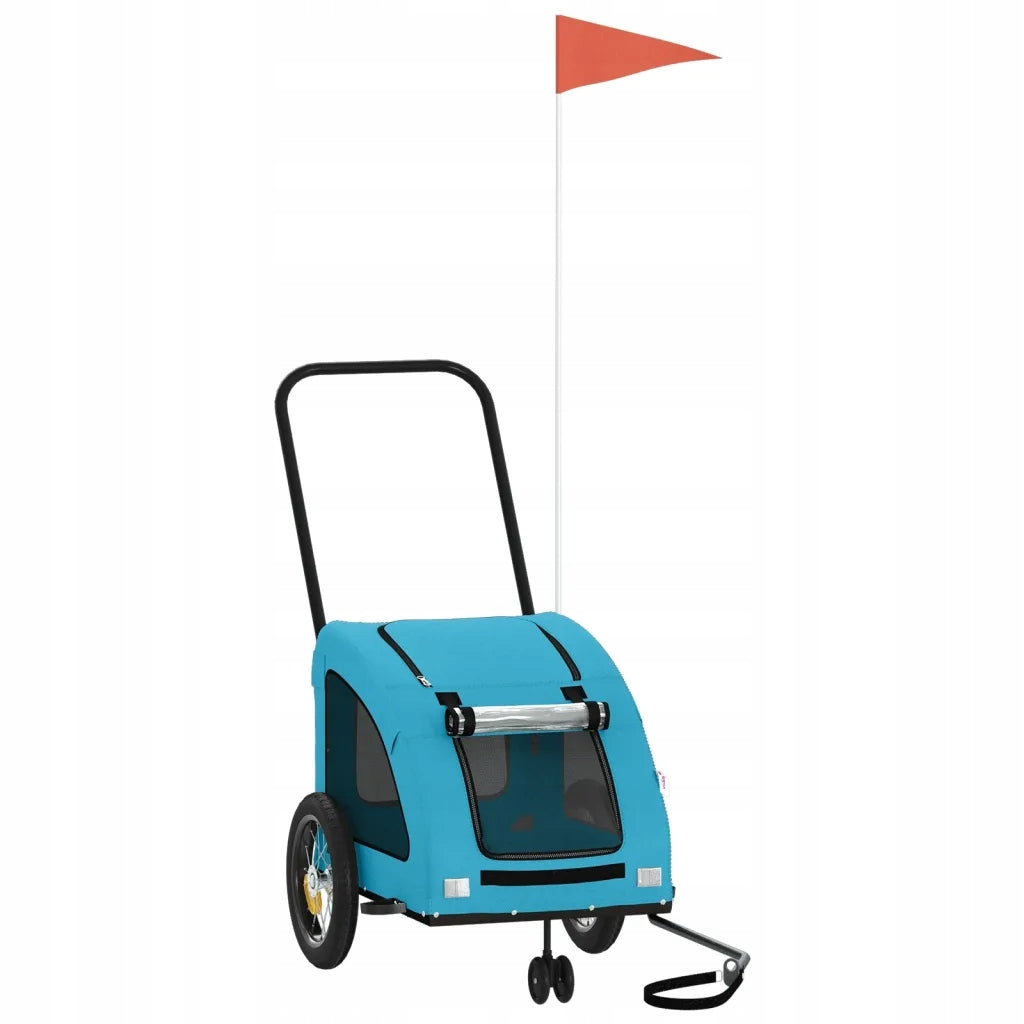Handy Pet Trailer for Bicycles, Blue, 125x52x53 cm, Iron
