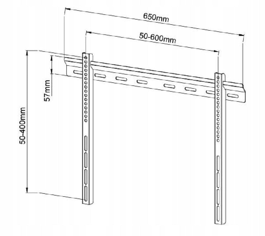Hanger Wall Mount for TV Monitor 40-65" Slim 22 mm Techly EAN (GTIN) 8051128106626