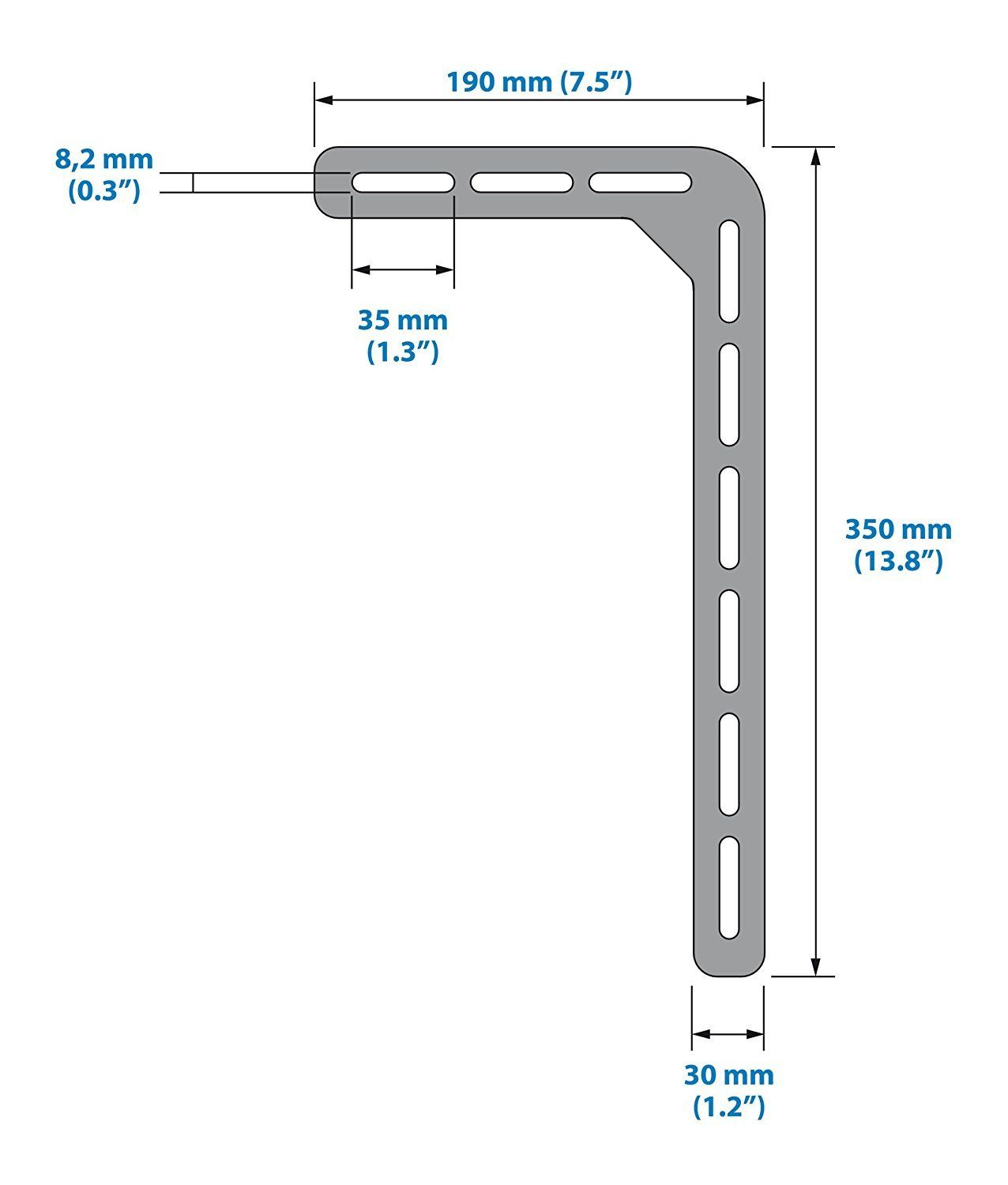 Hanger holder mount adjustment for speaker column Soundbar TV white Brand MT3CH