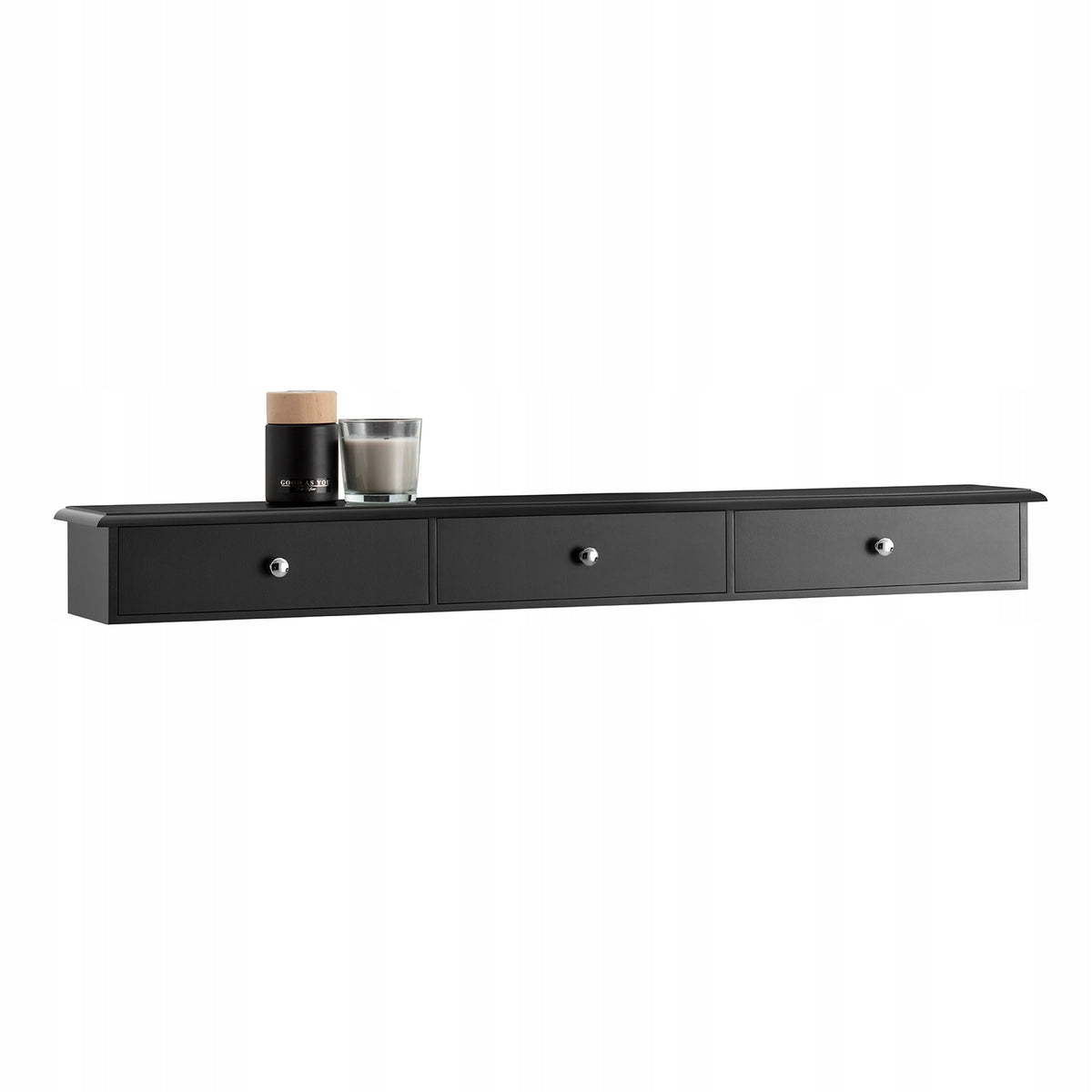 Hanging Bedside Table with Drawer Shelf 93x15x10cm FRG43-L-SCH