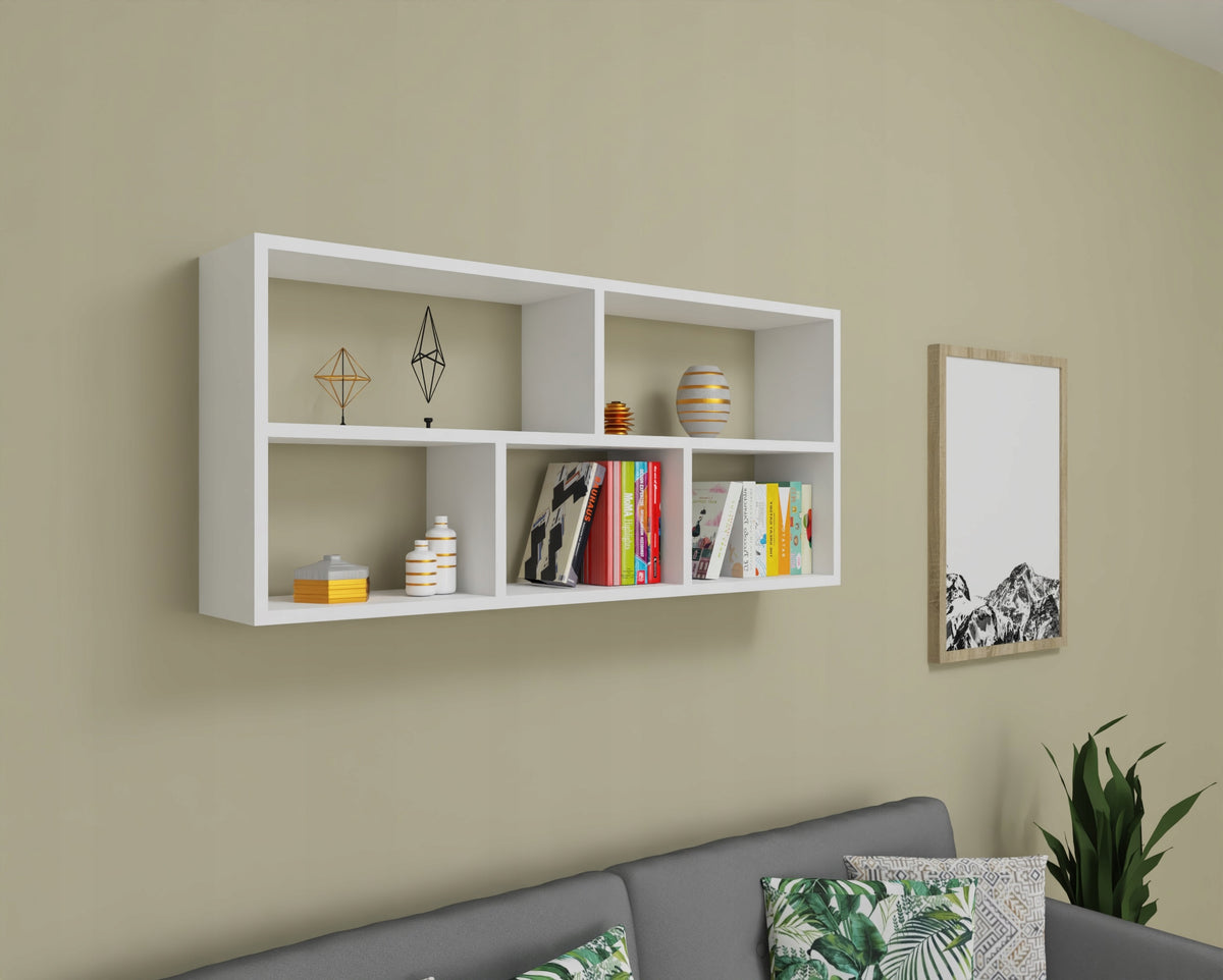 Hanging shelf wall bookcase for living room 110 cm white mat junior EAN (GTIN) 5905476880536