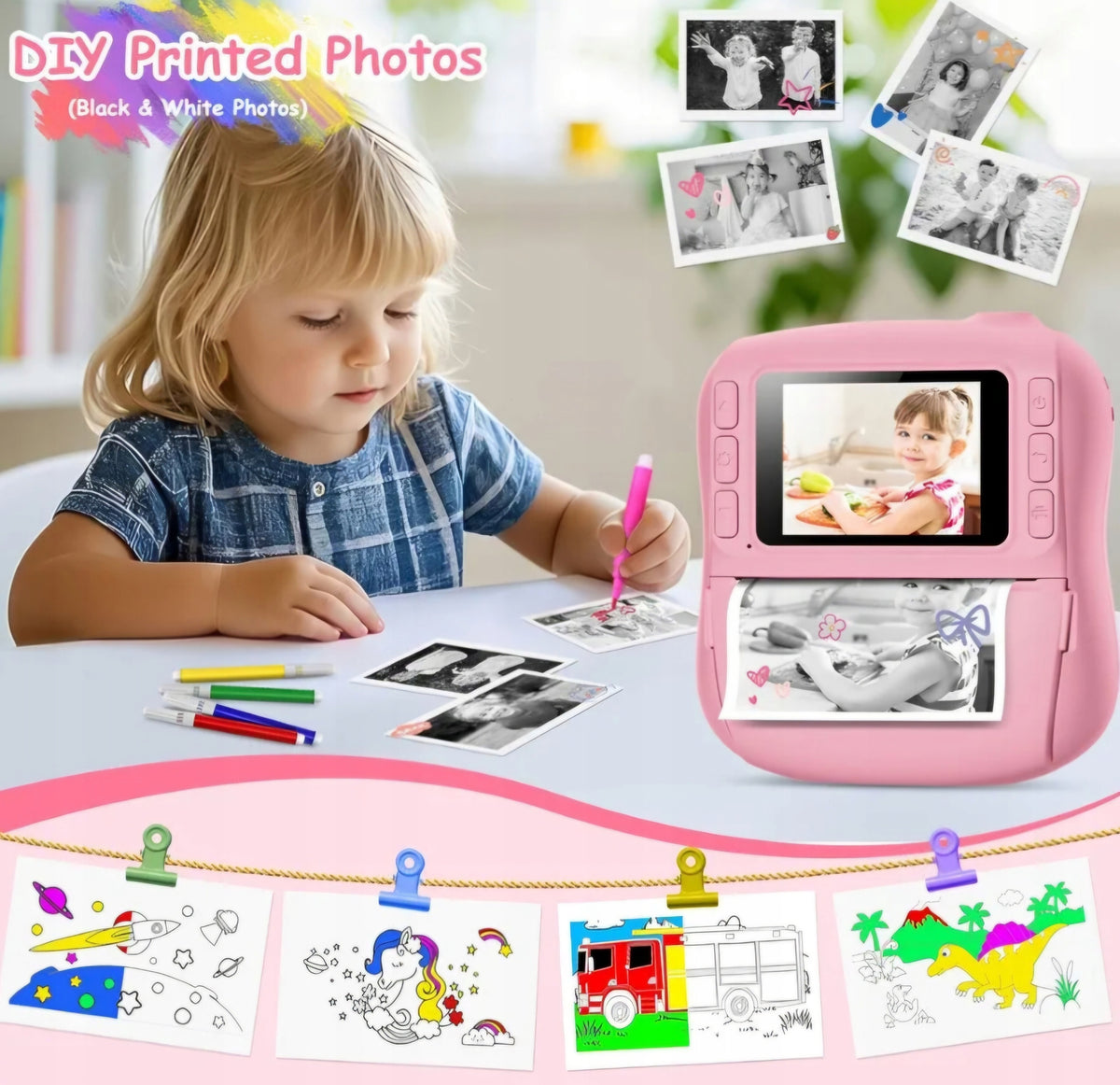 Hangrui Kids Digital Camera with Instant Printing Brand no brand
