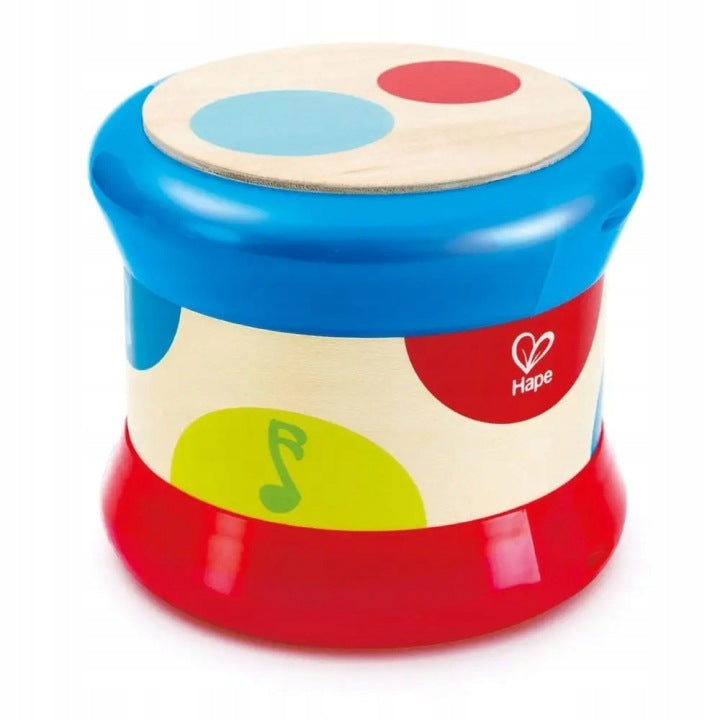 Hape Wooden Drum E0333 Musical Instrument for Children 6M+