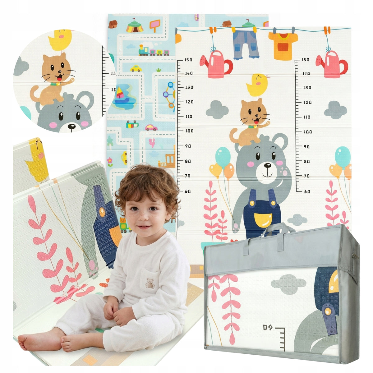 Happy Kiddo Folding Double Sided 120x180 cm XPE