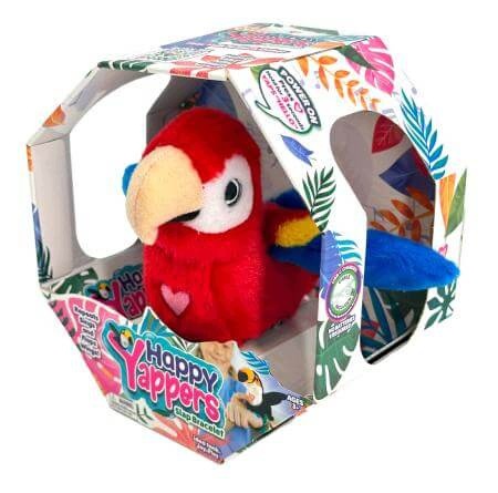 Happy Yappers Parrot Interactive Red – Repeats, Sings