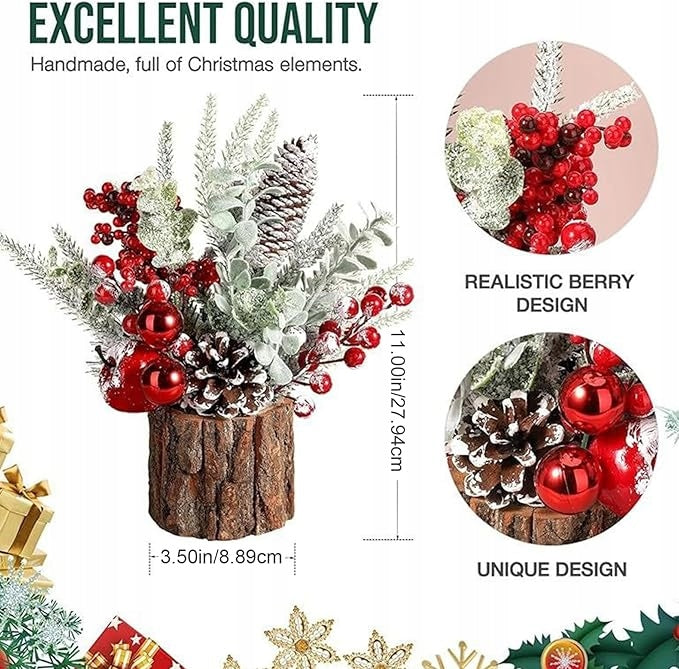 Hatisan Christmas decoration 27cm reed with cones Christmas tree composition Manufacturer code 001