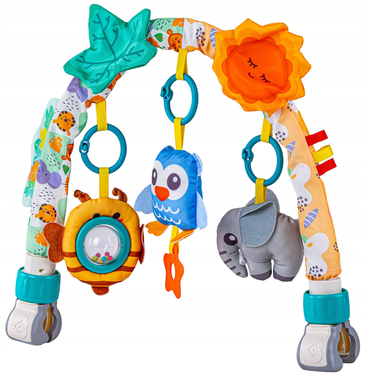 Headband Bow Pendant with Plush Toys and Cot Clip Car Seat Stroller Packaging status original