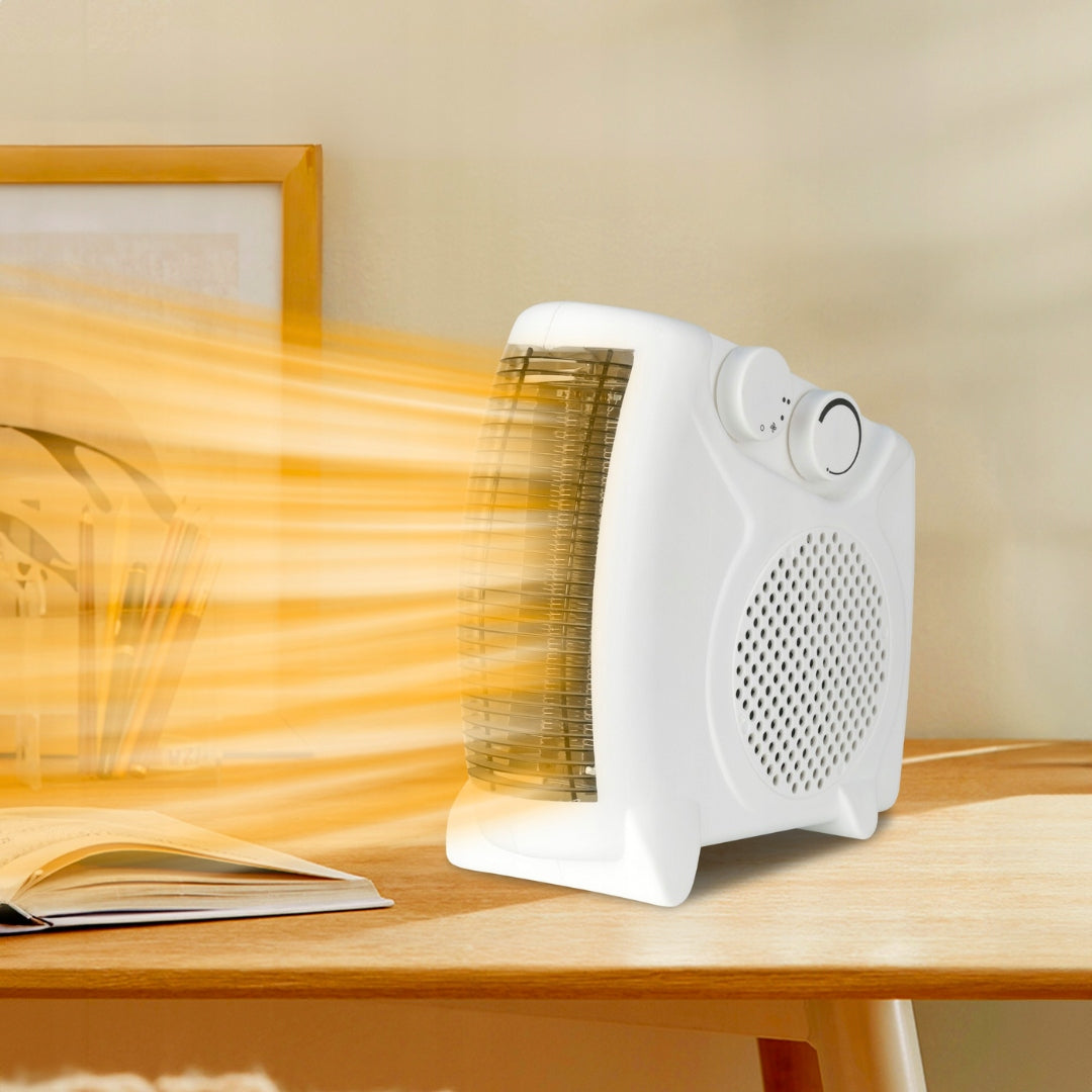 Heat Fan Farelka Electric Heater 2in1 White Quiet Powerful 2000W Manufacturer code FIN3018 Biała Pozioma Pionowa