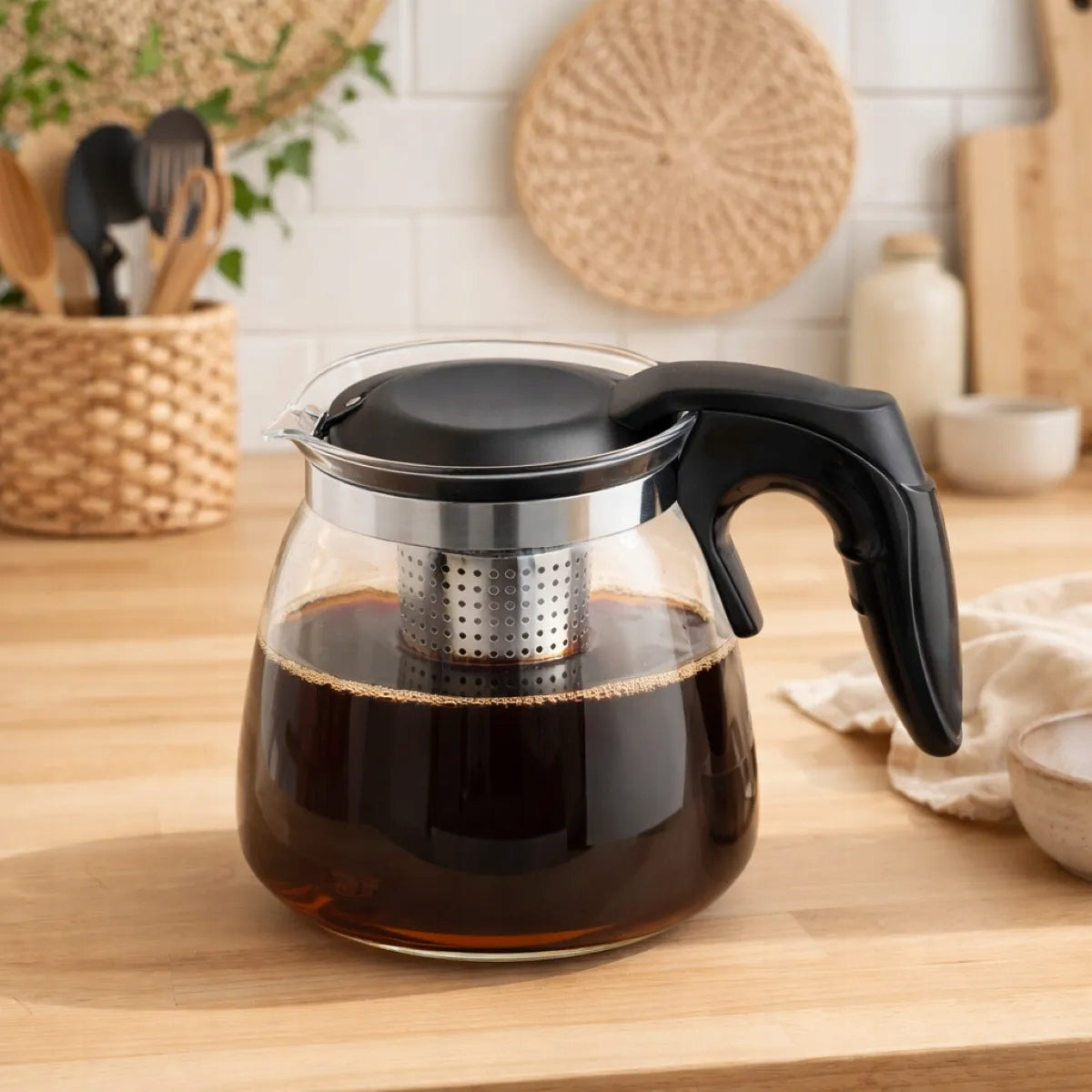 Heat Resistant Glass Tea Pot with Infuser Altom Design 900 ml Brand Altom Design