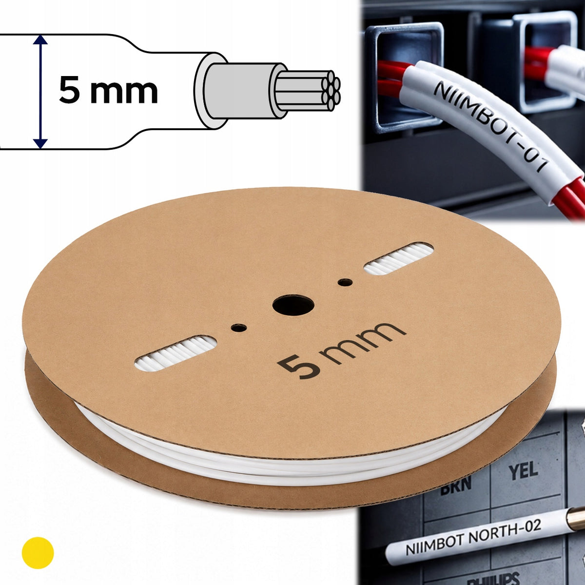 Heat Shrink Tubes for Printer Niimbot C1 Wire Cable Marking 5mm