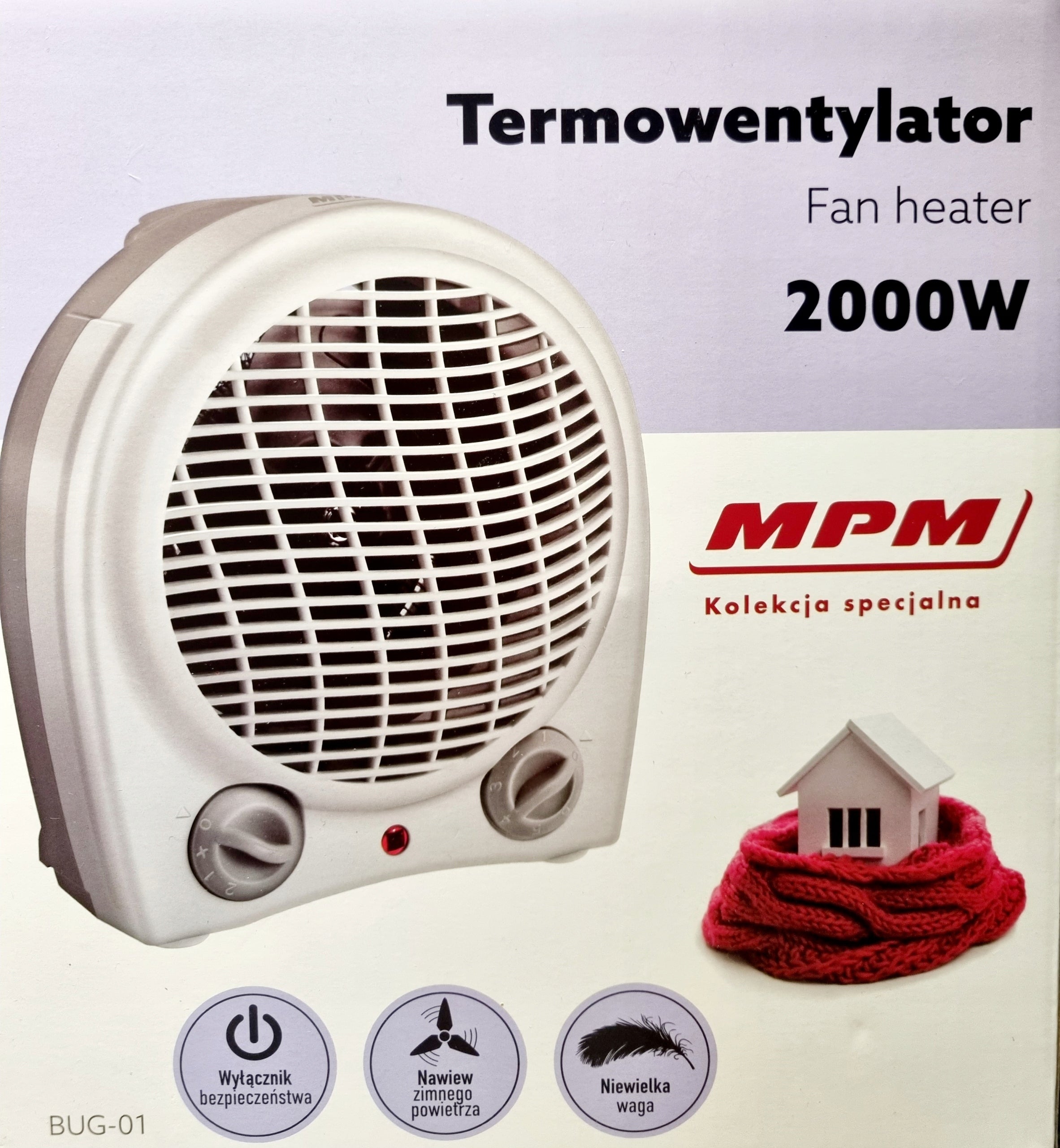 Heat fan MPM BUG-01 2000 W Brand MPM