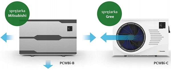 Heat pump Hewalex inverter for swimming pool PCWBi 9,0 kW-C +Wi-Fi + Bypass Packaging status original