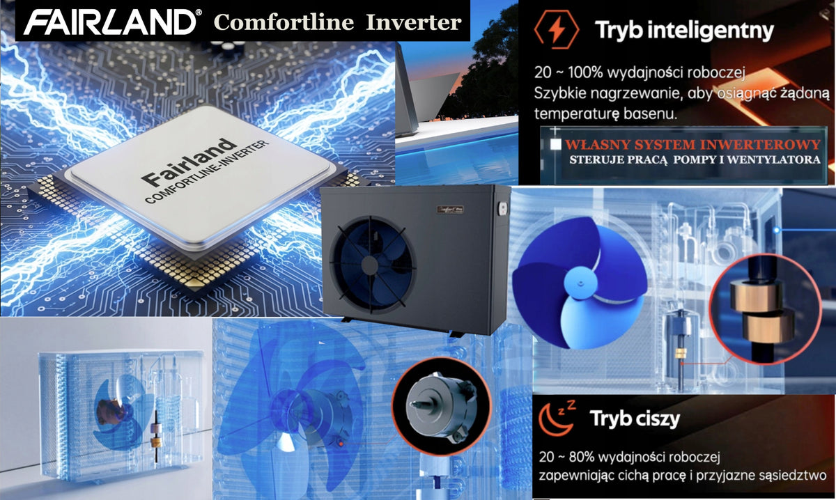 Heat pump for swimming pool 5kw Fairland Comfortline Inverter Packaging status original