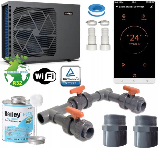 Heat pump for swimming pool Fairland Inver-S 10kw InverS 10 kw + BAJPAS WIFI
