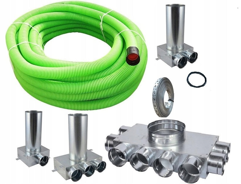 Heat recovery, ventilation, set of elements for heat recovery, house, 120 m