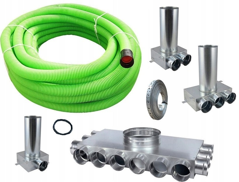 Heat recovery, ventilation, set of house elements, 130 m