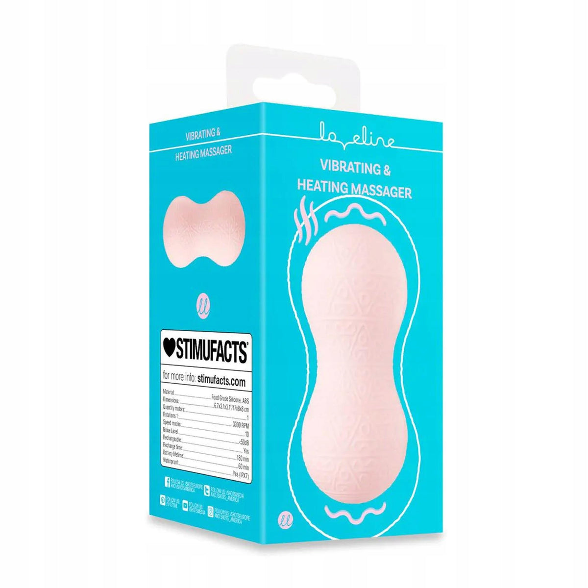 Heated Body and Clit Massager Vibration USB Pink Manufacturer code 36-LOVE174PNK