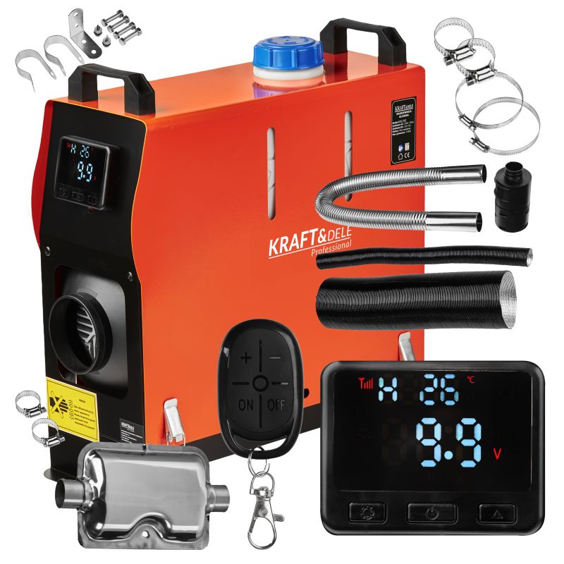 Heater Disel Oil Heating 230V 12V 9 kW LCD Remote Control Kraft&Dele