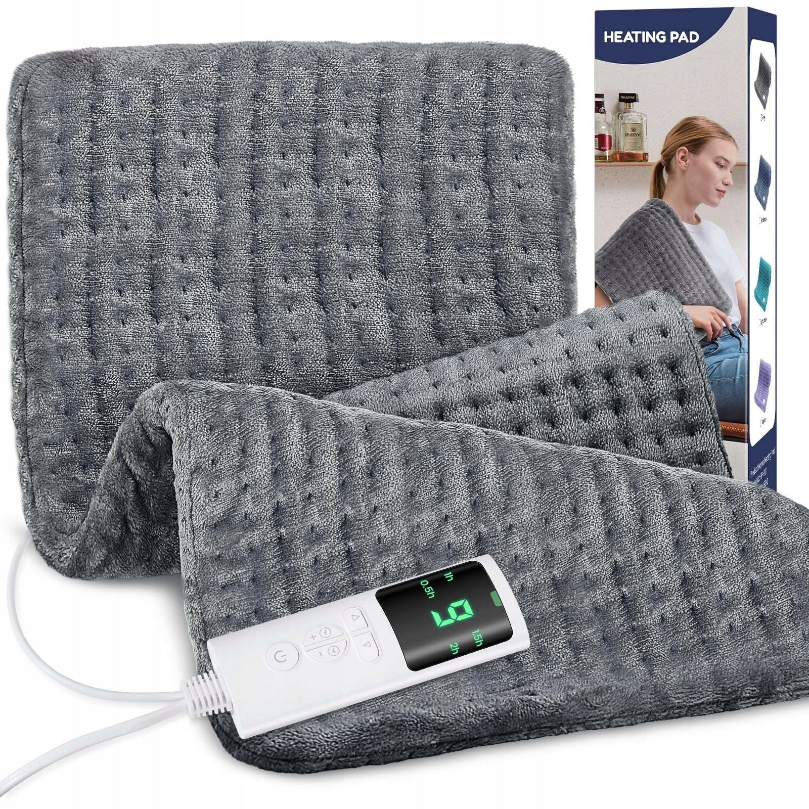 Heating Pillow 30x60 cm Auto Turn Off Back Neck Arms Abdominal