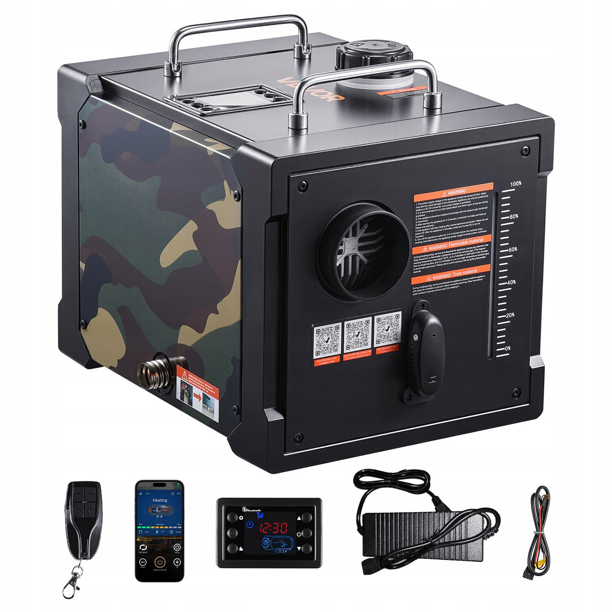 Heating Stop Heater 8KW Alarm CO Bluetooth APP 0.16L/h 7L