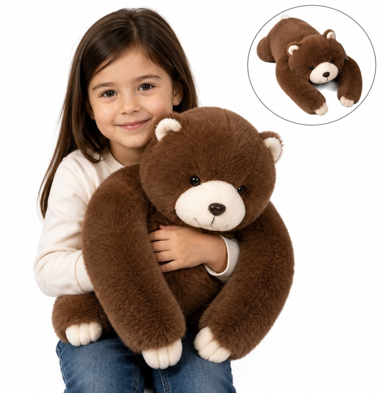 Heavy Plush Toy Therapeutic BEAR BROWN Weighted 65cm 1020g ADHD