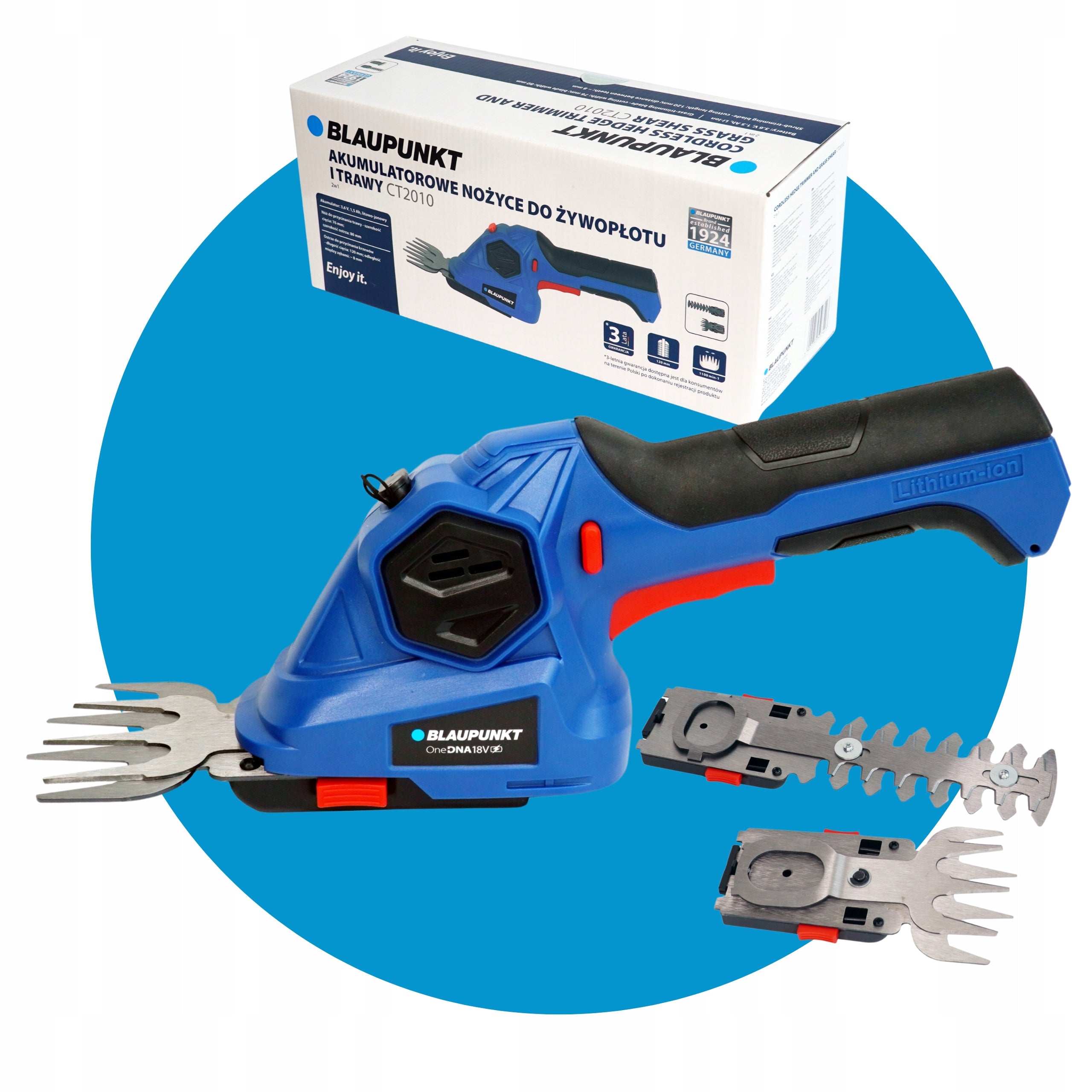 Hedge Trimmer Cordless 2in1 76 mm 120 mm Blaupunkt CT2010