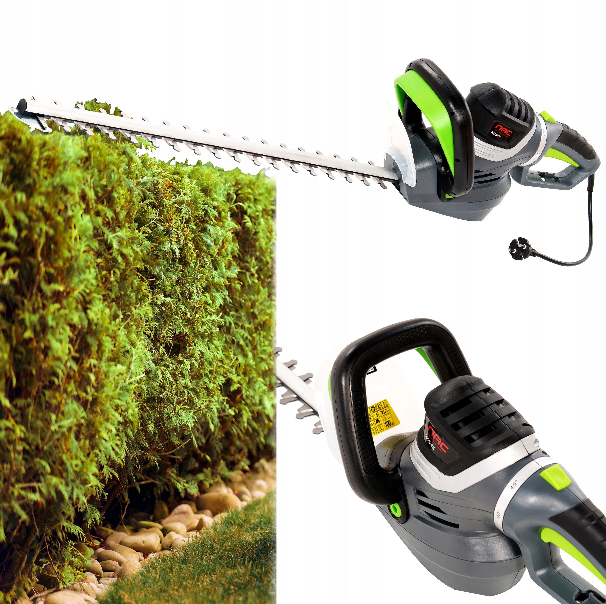 Hedge Trimmer NAC HE75-CH 750W 61cm ROTARY3